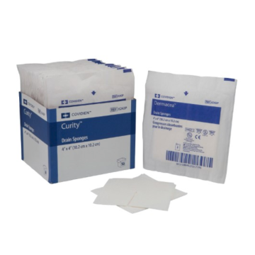 Curity 6242P Drain Sponges 4x4 Inch 6 Ply - Sterile