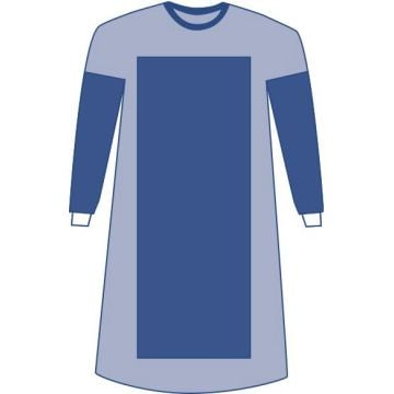Medline Poly Reinforced Aurora Gowns, Nonsterile, Size L to 2XL