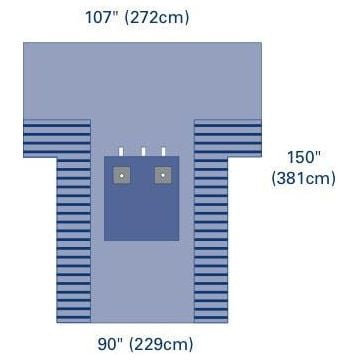 Medline Bilateral OrthoMax Extremity Surgical Drapes - DYNJP8016