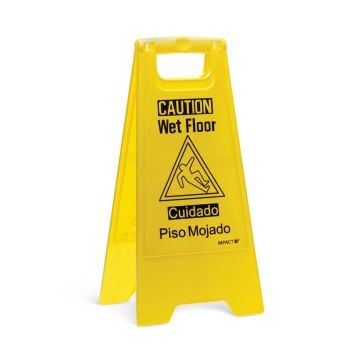 Medline English/Spanish Yellow Wet Floor Safety Sign, 24.6 in. - EVS9152
