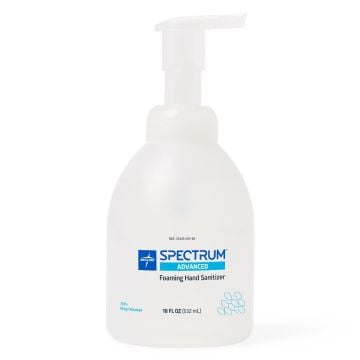 Medline Spectrum Advanced 70% Ethyl Alcohol Foam Hand Sanitizer, 18 oz. - HH70F18
