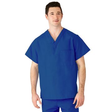 Medline 610 AngelStat Sapphire Scrub Tops with Angelica Color Coding