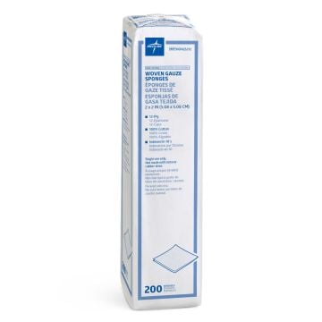 Medline 2 x 2 Inch Gauze Sponges, 12 Ply - NON25212