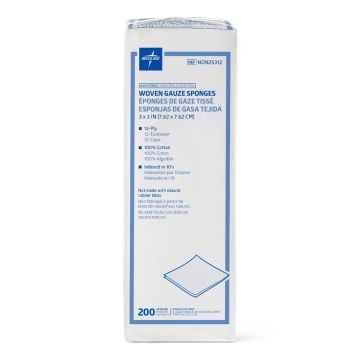 Medline 3 x 3 Inch Woven Gauze Sponges 12 Ply - NON25312