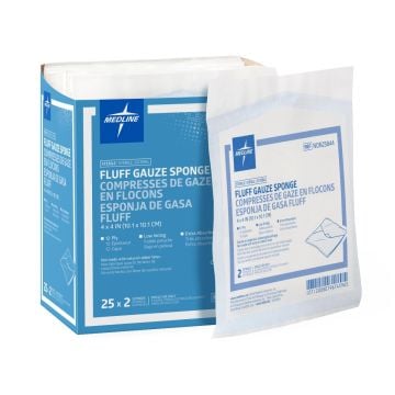 Medline 4 x 4 Bulkee Super Fluff Gauze Sponges - NON25844
