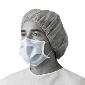 Medline ASTM Level 2 Procedure Face Mask with Ear Loops, Blue