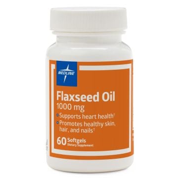 Medline Flaxseed Oil Softgels, 1,000 mg, 60 ct.