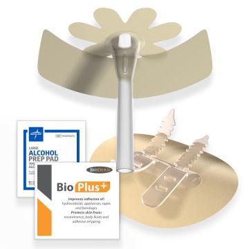 Liberty catheter with CathGrip securement device and prep pads
