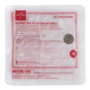 Medline Disc Hot Packs, Slim, M, or L, 6 Inch