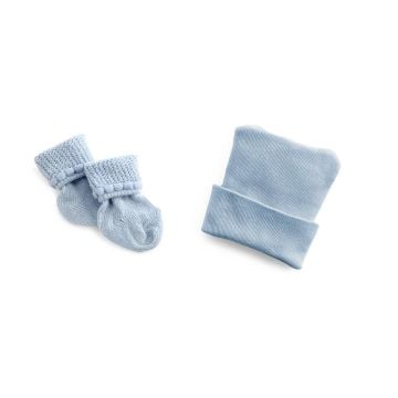 Medline Infant Cap and Bootie Sets, Blue, Pink, or White