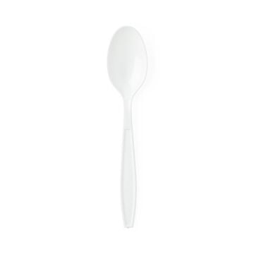 Medline White Plastic Spoons, Medium or Heavy Weight