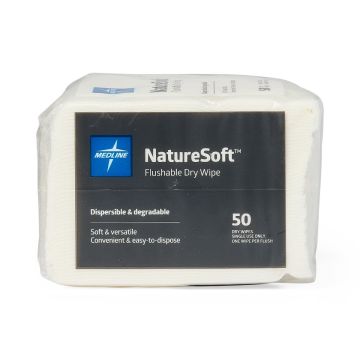 NatureSoft Flushable Cleansing Dry Wipes