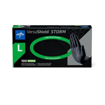 Medline Storm Powder-Free Nitrile Exam Gloves, Large