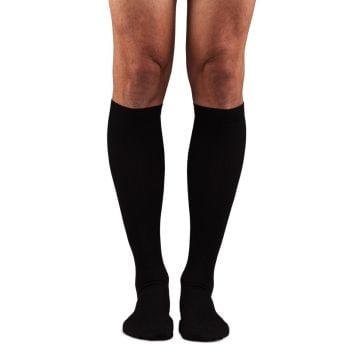 Shape To Fit Men's Medium Support Dress 20-30 mmHg Crew Dress Compression Socks, Closed Toe