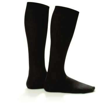 Shape To Fit Men's Micro-Nylon Casual Dress 15-20 mmHg Crew Dress Compression Socks, Closed Toe