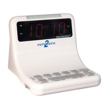 DEAFWORKS Futuristic 2 Alarm Clock