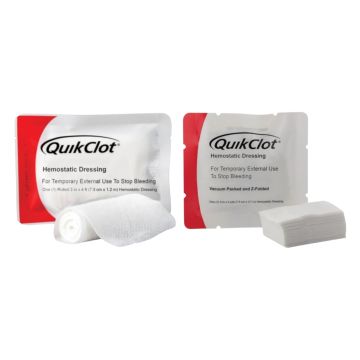 QuikClot Bleeding Control Dressings - Z-Fold & Roll