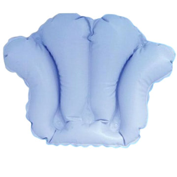 Deluxe Comfort Inflatable Bath Pillow, Blue
