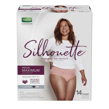 Depend Silhouette incontinence underwear for women, size medium