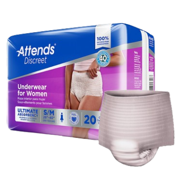 Attends Discreet Women's Underwear - Heavy Absorbency