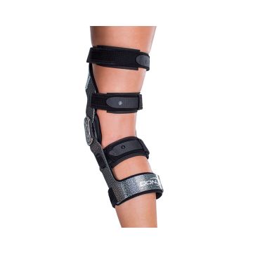 X-Small DonJoy Armor Knee Brace With FourcePoint Hinge, Left, Standard Calf (11-1443-1)