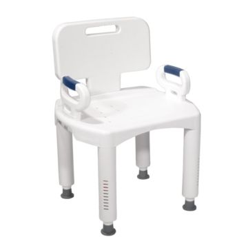 Drive Medical Premium Series Shower Chair with Back and Arms - RTL12505