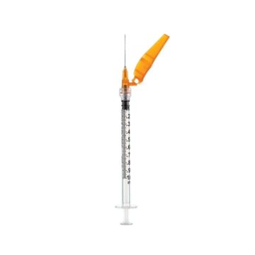 1 mL DropSafe Syringe with Safety Needle, 25G, 1 In. Needle