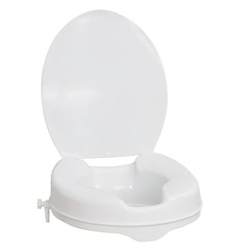 Drive Medical AquaSense Raised Toilet Seat with Lid