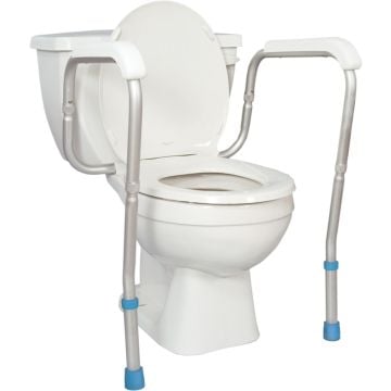 Drive Medical AquaSense Adjustable Toilet Safety Rails to Floor