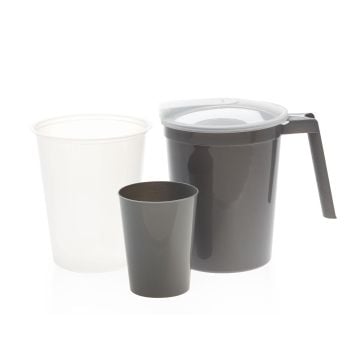 Medline Premium Water Pitcher and Tumbler Set, Graphite - DYK100CMPLT