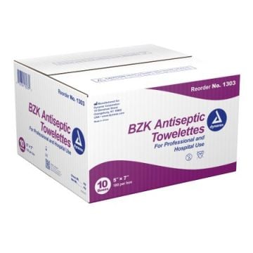 Dynarex BZK Antiseptic Towelettes, 1303