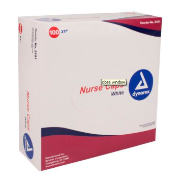 Dynarex White Nurse Hat