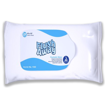 Dynarex Flush Away Flushable Wipes - 1321, 1322, 1324