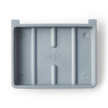 Medline Ridged Plastic Soap Dishes, Graphite