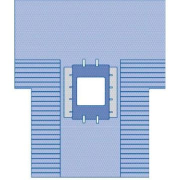Medline Bariatric Surgical Drape with Pouches - DYNJP3105