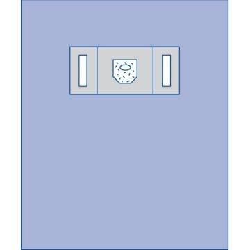 Medline Eye Surgical Drapes with Fenestrated Incise and Pouch, Sterile - DYNJP7005