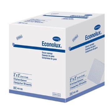 Hartmann 416105 Econolux 4 x 4 Inch Gauze Sponge 12 Ply Sterile, Box of 50