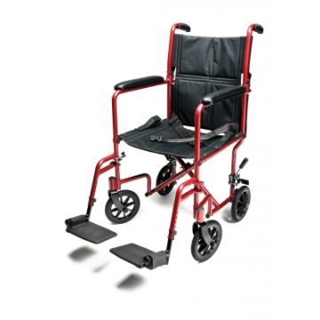 Everest & Jennings Lightweight Aluminum Transport Chair - 17 inch seat