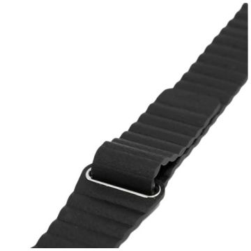 Black Faux Vegan Leather Comfort Band