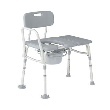 Medline Combination Transfer Bench and Commode, Bariatric - G3-101KBX1