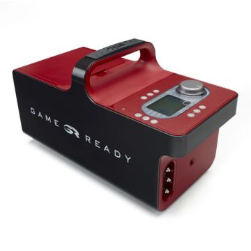 A close-up view of the Game Ready GRPro 2.1 Cold & Compression Therapy Unit