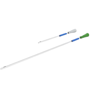 Female and male GentleCath Hydrophilic Catheters side by side