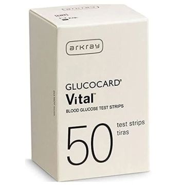 Glucocard Vital Blood Glucose Test Strips Box of 50 - 760050