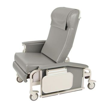 Grey, Nylon Casters, Drop Arm Bariatric Care Cliner