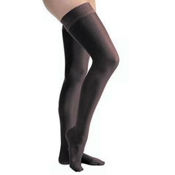 Jobst Ultrasheer 30-40 mmHg Closed Toe Thigh High Compression Stockings, Petite, Lace Silicone Band