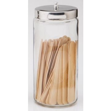 Tech-Med Glass Dressing Jars with Stainless Steel Lid