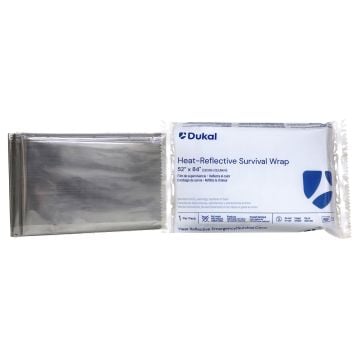Dukal Heat-Reflective Survival Wrap, 52" x 84"