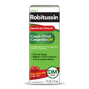 Robitussin Maximum Strength Cough + Chest Congestion DM - 8 oz