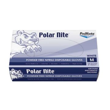 ProWorks White Nitrile Powder Free Gloves