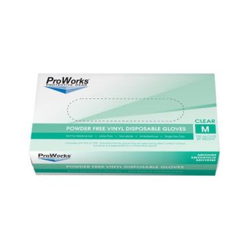 ProWorks Vinyl Clear Powder Free Gloves